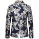 thumbnail image 4 of Mens Fashion Floral Print Blazer One Button Prom Suit Jacket, 4 of 5