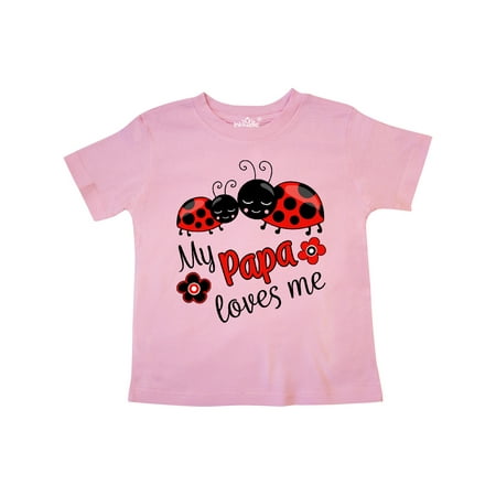 

Inktastic My Papa Loves Me with Cute Ladybugs Gift Toddler Boy or Toddler Girl T-Shirt