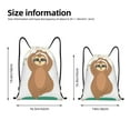 thumbnail image 4 of Bingfone Cute Sloth In Yoga Pose Tree Drawstrings Backpacks Bags For Men Women Gym Drawstrings Bag, 4 of 9
