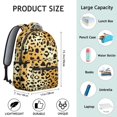 thumbnail image 6 of Leopard Print Backpack for School,Cute School Bag,Schoolbag with Adjustable Shoulder Straps & Padded Back,15.3"x11"x7.1".﻿, 6 of 6