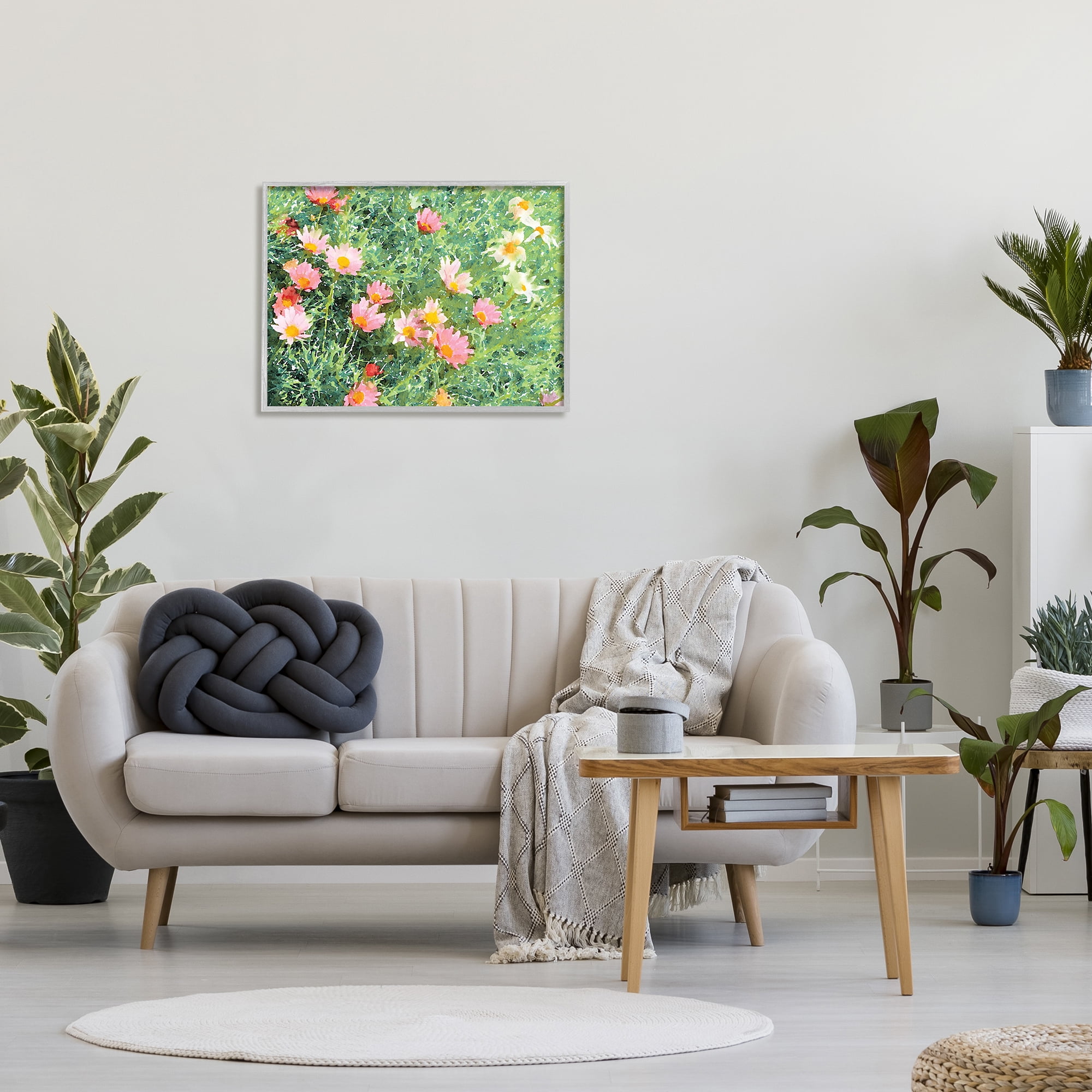 Stupell Industries Impressionistic Pink Carnations In Green Field, 24 x 30, Designed by Emily Navas