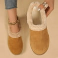 thumbnail image 6 of Xfvqtps Womens Fleece Lined Ankle Boots Cozy Flat Winter Booties Non Slip Comfortable Casual Shoes for Indoor Outdoor Wear Khaki, 6 of 8