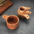 thumbnail image 3 of HOKARUA 4pcs Wood Measuring Cups Baking Cups Measuring Spoons Baking Supplies For Home Bakery, 3 of 7