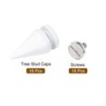 thumbnail image 3 of Unique Bargains 16Pack Cone Spike Stud Rivet, 10x20mm Screw Back Tree Studs and Spikes for Leather Craft(White), 3 of 8