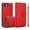 Red, variant on Wallet Case for iPhone 16e, 2 In 1 PU Leather Flip Phone Case with Detachable Magnetic TPU Inner, Kickstand Phone Cover with Card Slots & Wrist Strap for iPhone 16e, Black
