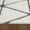 thumbnail image 4 of Everloom Carmen Cosmo Modern Diamond Area Rug, Ivory/Silver, 5'2"x7'2", 4 of 8