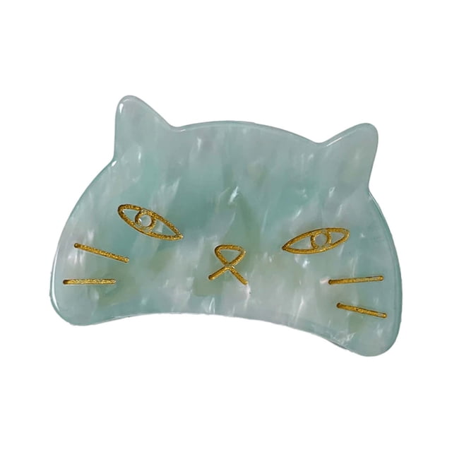 Divertidas horquillas para el pelo con forma de gato, horquillas graciosas, horquillas para el pelo con forma de gato para mujer, horquillas con estampado de leopardo francés
