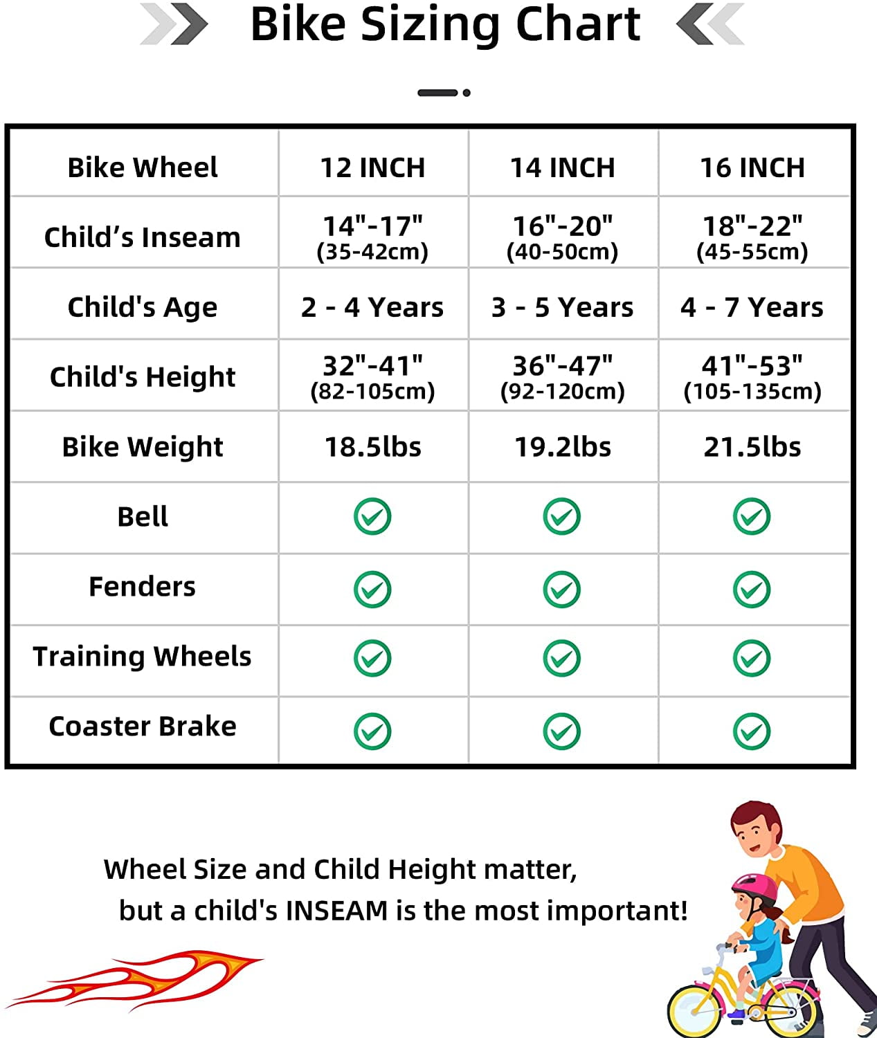 JOYSTAR 12" 14" 16" Kids Cruiser Bike for Ages 2-7 Years Old Girls & Boys, Kids Bike with Training Wheels, Cruiser Bicycles for Children, Black