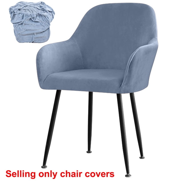 BUYISI Chaise de Salle à Manger Anti-Boulochage Anti-Rides pour Maison Hôtel Douce et Confortable Extensible Récupération Haute Fauteuil Bleu Clair