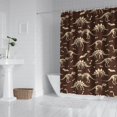 thumbnail image 2 of Brown Cartoon Dinosaurs Fossils Pattern Shower Curtain 72"x84" ,Bathroom Decorative Shower Curtains Set with 12 Hooks,Modern Waterproof Washable Shower Curtain, 2 of 6