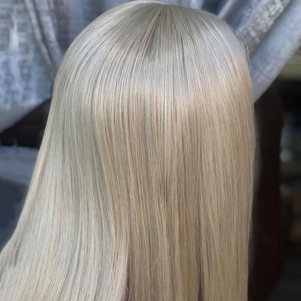 Mscathy Ash Blonde Color 13X4 Lace Front Raw Brazilian Human Hair Wig Preplucked 180% 26Inch Transparent Straight Glueless Lace Frontal Wigs For Women