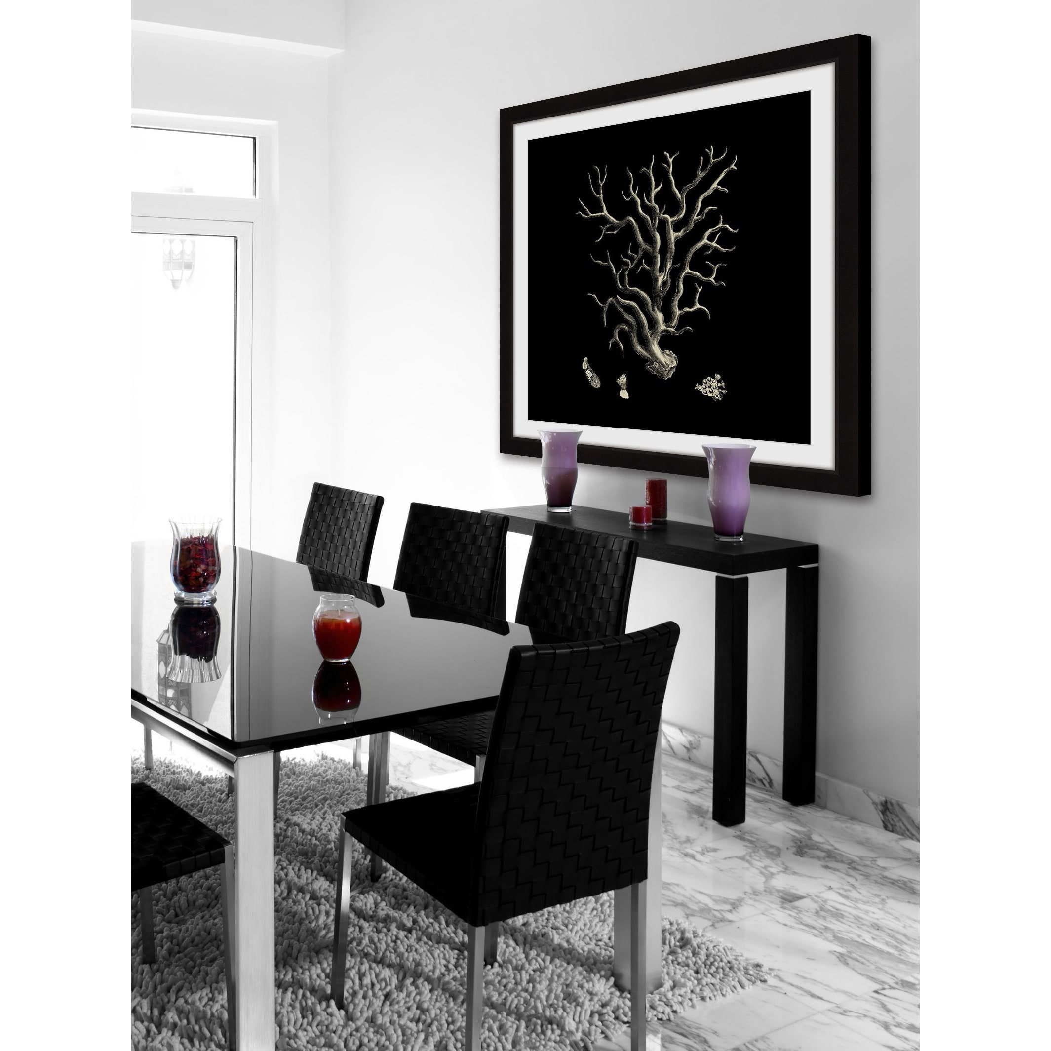 "Black & Tan Coral I" Framed Painting Print