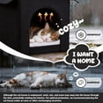 thumbnail image 4 of Cat Bed,POPO Foldable Outdoor Cat House with Removable Soft Cushion,Black, 4 of 8
