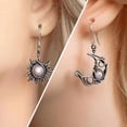thumbnail image 2 of 2021 Wholesale Bohemia Sun And Moon Earrings Silver Color Crystal Drop Earrings Women Female Boho Fashion Jewelry Gift For Her, 2 of 10
