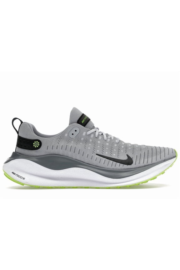 Men's ReactX Infinity Run 4 Wolf Grey Lime Running Shoes, from StockX