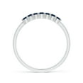 thumbnail image 2 of ANGARA Natural Half Eternity Seven Stone Sapphire Wedding Ring in 925 Sterling Silver for Women (Size-2mm) | September Birthstone, Anniversary, Jewelry Gift for Women | Natural Blue Sapphire Ring, 2 of 9