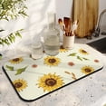 thumbnail image 3 of Ultra Absorbent Diatom Mud Dish Drying Mat with Colorful Flowers Elegant Kitchen Counter Draining Pad Sunflower, Coffee Mat Cornflower, Poppy Design, 19.5x12in, 3 of 7