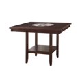 thumbnail image 2 of Contemporary Dark Brown Wood Dining Table w/ Lazy Susan, 48" Square, Farmhouse Style. Ideal for Dining Room. Solid Wood Veneers. Counter Height. Easy Rotation., 2 of 6
