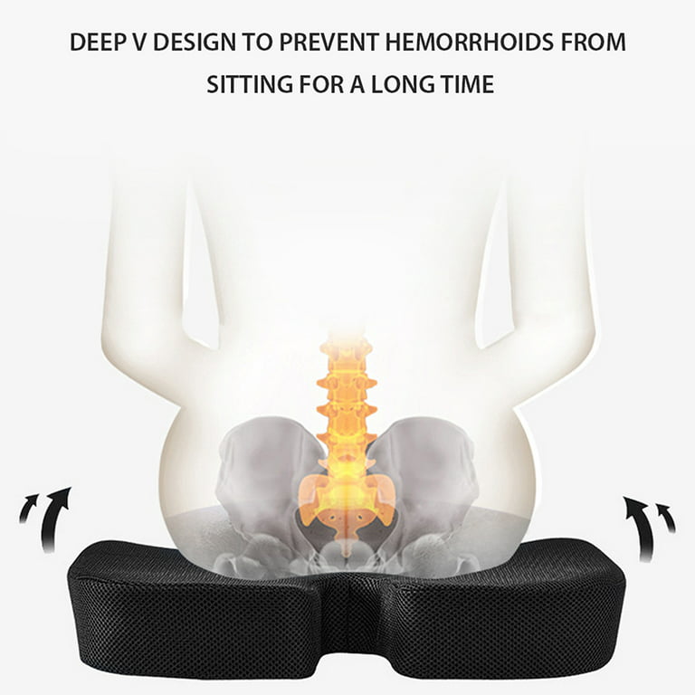 HomChum Gel Enhanced Memory Foam Seat Cushion Back Pillow Set for