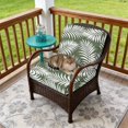 thumbnail image 4 of Outdoor Patio Cushion Covers 4 Pack Green Palm Leaf Patio Chair Cushion Covers with Ties and Zipper Waterproof Outdoor Seat Cushion Covers for Patio Furniture 24"x24", 4 of 9