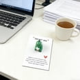 thumbnail image 5 of Green Dinosaur Resin Pocket Card for Holidays - Durable Gift Card with Handwritten Note Space, Perfect for Special Occasions and Keepsake Gifting, 5 of 6