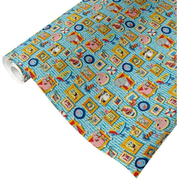 SquarePants Picture Party Gift Wrap - - 20 in x 30 in