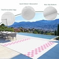 thumbnail image 3 of Outdoor Rug 3x5 ft Pink Check Plaid Outdoor Large Area Rug Non Slip Rubber Buffalo Farmhouse Style Pattern Front Door Mat RV Rug Carpet Patio Outdoor Rugs for Backyard Balcony Deck Porch Indoor, 3 of 9