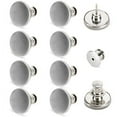 thumbnail image 1 of Nvzi 8 Sets Button Pins for Jeans No Sew, Pant Button Pins Adjustable Replacement Clips Adjuster Snap, No Tools Require Reduce Too Big Pants Waist Size Instant Make Tighter-Silver, 1 of 4