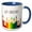 Blue/White, variant on 3drose, Get Creative Color Pencils, 11oz Two-tone Green Mug