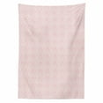 thumbnail image 2 of Oriental Tablecloth, Monochrome Design Repeating Pattern with Floral Hexagonal Lace Grids Motif, Rectangle Satin Table Cover Accent for Dining Room and Kitchen, 60" X 84", Blush White, by Ambesonne, 2 of 2