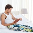 thumbnail image 6 of Picia Game All Day Mens Soft Woven Cotton Elastic Waistband Sleep Pajama Pant Lounge Sleep Pant With Pockets And Drawstring-Medium, 6 of 9
