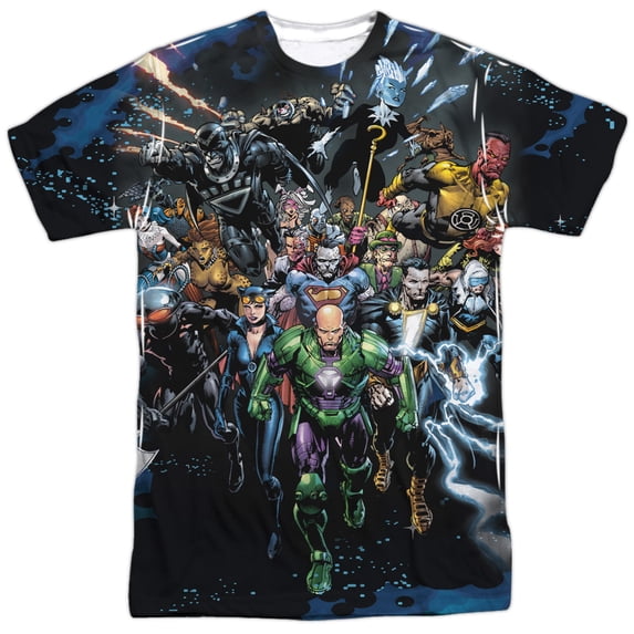 Justice League Of America Men's Forever Evil Sublimation T-shirt White