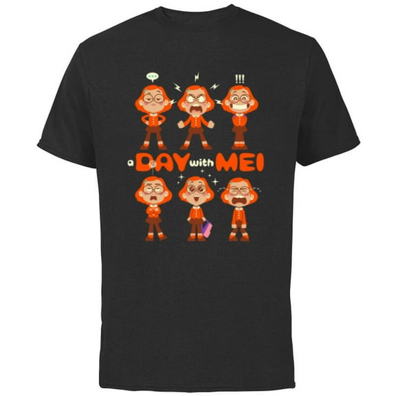 Disney PIXAR Turning Red Mei Lee Growing Pains - Short Sleeve Cotton T-Shirt for Adults - Customized-Royal Heather