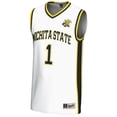 thumbnail image 2 of Youth  GameDay Greats White  Wichita State Shockers #1 Basketball Jersey, 2 of 4