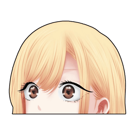 EARLFAMILY 5.1 Inch Cute Kitagawa Marin Peek Car Sticker Vinyl Decal for Auto Electric-Bicycle Windshield Waterproof Decoration