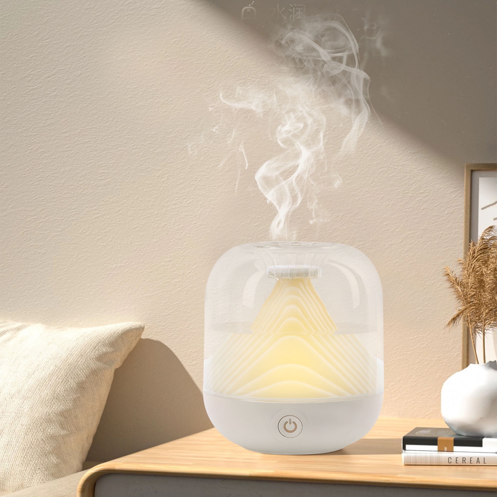 LACKUST Portable Mini Humidifiers for Bedroom,Personal Desktop Humidifier for Baby Travel Home School Office Winter Quiet Night Light 2 Mist Modes,White
