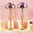 "Walmart Gold Acrylic Decor Centerpiece, 22"" Tall Metal Flower Vases