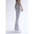 thumbnail image 4 of Grey Marble Print Bell Bottoms - High Waist Flared Pants, 4 of 4