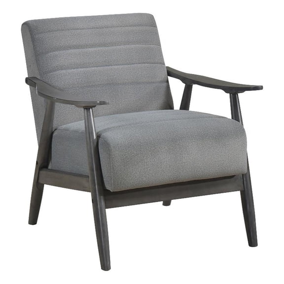 Lexicon Greeley Upholstered Wood & Velvet Accent Chair in Gray