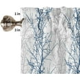 thumbnail image 5 of 36 Inch Long Tier Curtains for Kitchen, Navy Blue Grey Tree Branch Bathroom Window Curtains Rod Pocket Short Curtains Window Treatment Tiers for Living Room Farmhouse 2 Panels, 5 of 5
