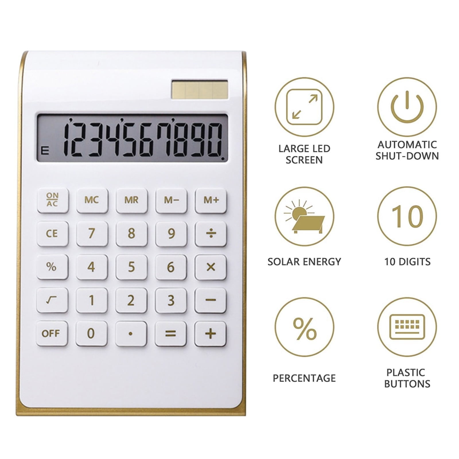 Clearance Office cabinet under $8,Calculator Supplies And Accessories 10 Digits Solar Battery Basic Calculator Power Desktop Calculator With Large LCD Display 2PC