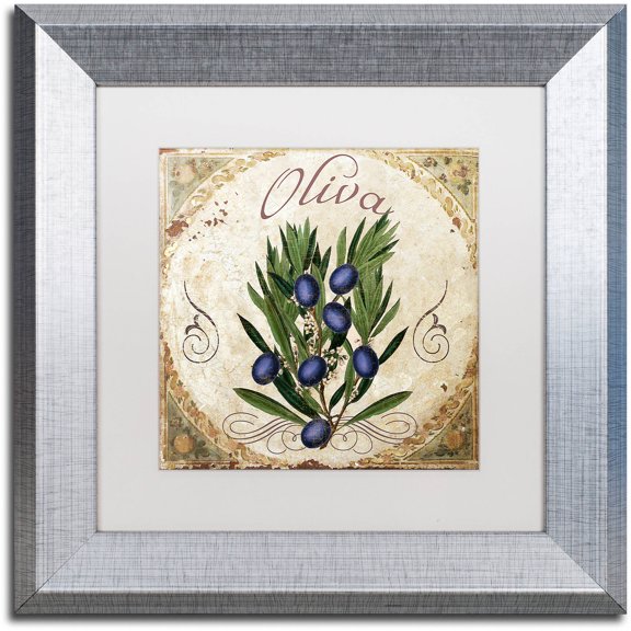 Trademark Fine Art "Mangia V" Canvas Art by Color Bakery White Matte, Silver Frame
