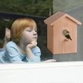 thumbnail image 5 of HHGBAD Window Bird House with Paint Kit - Clear See-Through Birdhouse, Strong Suction Cups, 100% Wood Construction for Indoor Bird Watching and Family Fun, 5 of 6