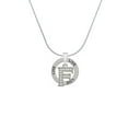 thumbnail image 2 of Delight Jewelry Silvertone Crystal Initial - F - Live Ring Charm Necklace, 18", 2 of 4