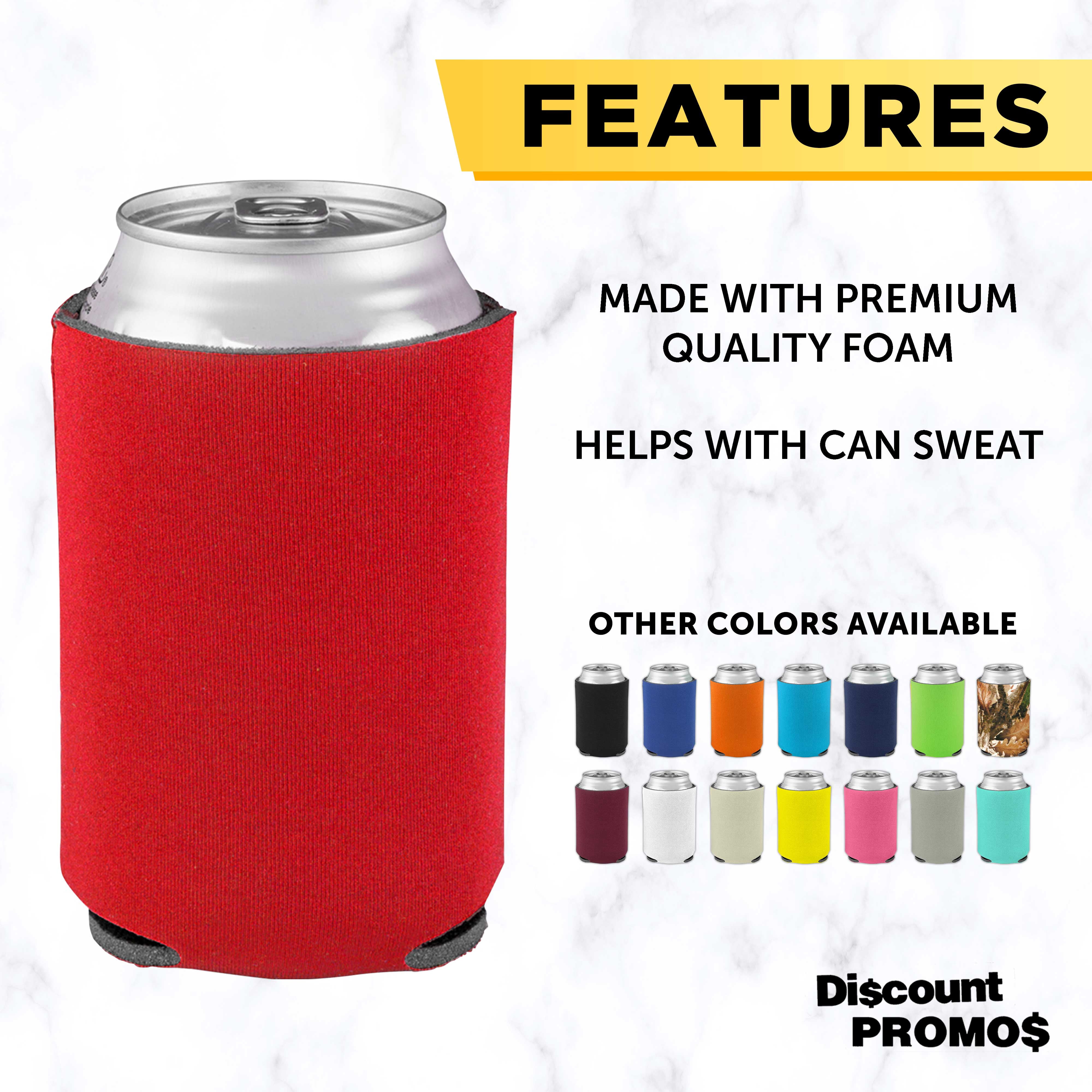 Collapsible Can Coolers Set of 25, Bulk Pack - Keep Your Beer Cold, Insulated Can Holder - Red