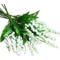 thumbnail image 5 of 20 piezas de flores artificiales de lirio de los valles, plantas de imitación, mientras que las flores son de carillón de viento, ramo de orquídeas, flores de mayo para el hogar y la boda, 5 of 5