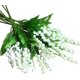 thumbnail image 5 of 20 piezas de flores artificiales de lirio de los valles, plantas de imitación, mientras que las flores son de carillón de viento, ramo de orquídeas, flores de mayo para el hogar y la boda, 5 of 5