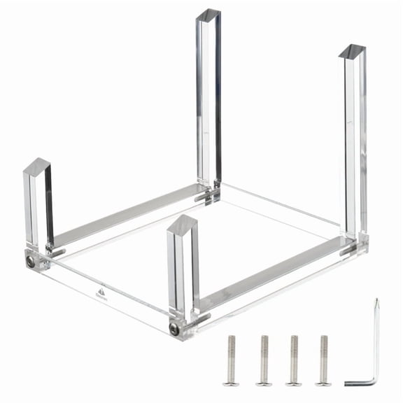 Vinyl Record Storage Holder for Albums, Acrylic Vinyl Record Organizer Stand Hold Up to 30 Records for 10In 12In Records