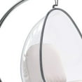 thumbnail image 4 of HomeRoots 520658 45.4 x 28.4 x 23.8 in. White & Silver Acrylic & Faux Leather Balloon Chair, 4 of 7