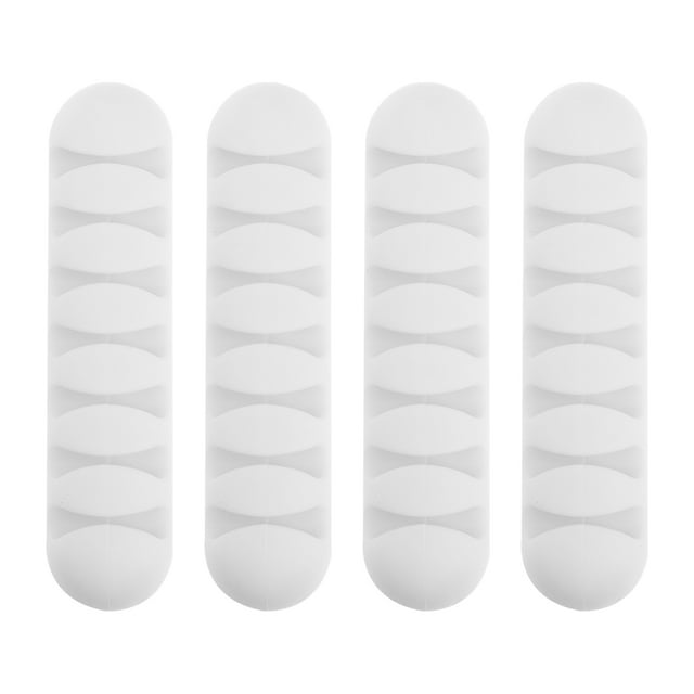 MasteelfCA 4pcs Adhesive Cable Holders Tabletop Wire Holders Office Cable Cord Organizers